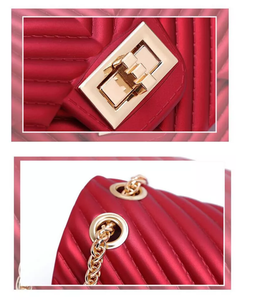 Cute Clutch Purses Ladies Single Bag Shoulder Female Women Jelly Luxury Handbags with Chain