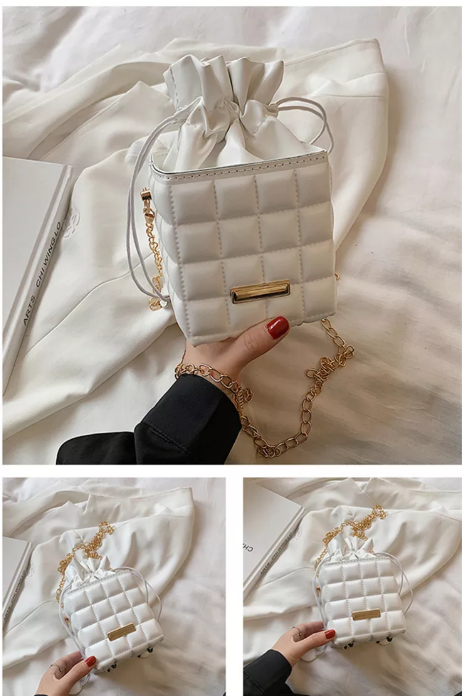 Gold chain designer bag sale