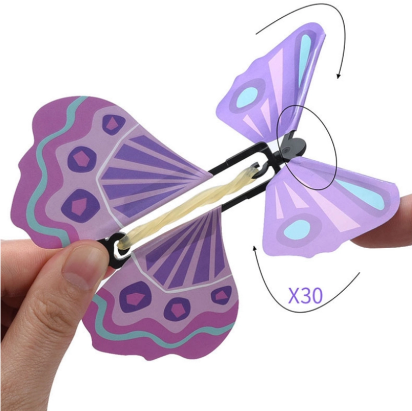 Set of Magic Flying Butterflies Windup Surprise Butterfly Gift Greeting Card Classic Toy Kids Adult Birthday Wedding Invitations