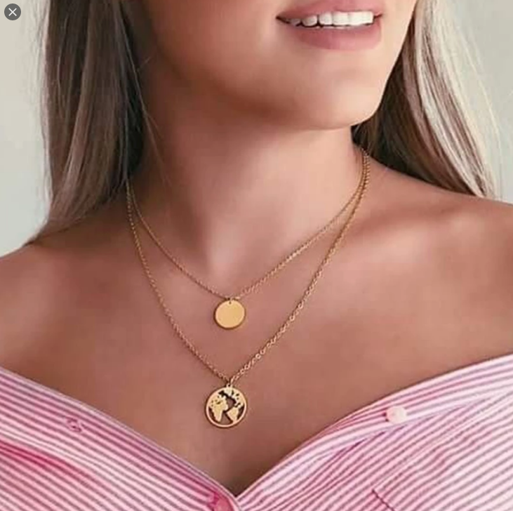 Gold plated alloy necklace discount
