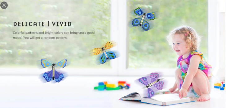 Set of Magic Flying Butterflies Windup Surprise Butterfly Gift Greeting Card Classic Toy Kids Adult Birthday Wedding Invitations