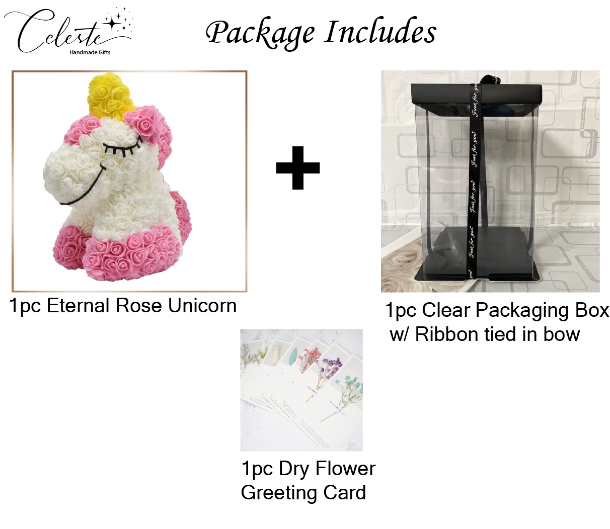 Eternal Rose Unicorn LIMITED EDITION Unicorns Handmade Foam Teddy Bear Gift