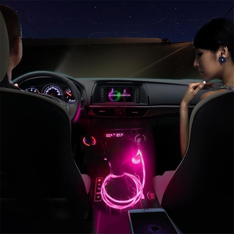 K - LED Fast Charging 3 In 1 Magnetic Cable Charger Lighning Type C Micro B Magnet Flowing Light Charging USB