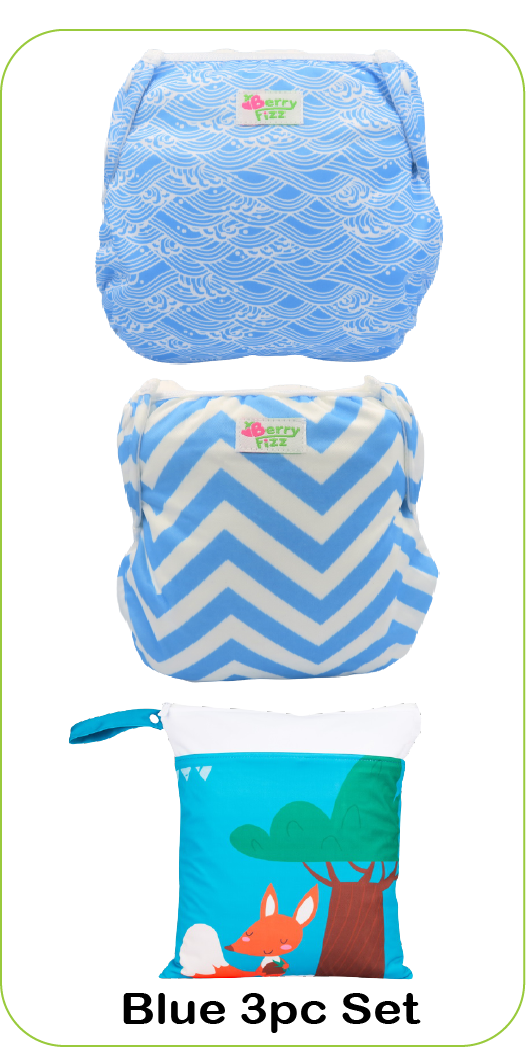 Swim Diaper Cloth Adjustable Water proof Nappy Boys Girls Toddler 3pc Set wear