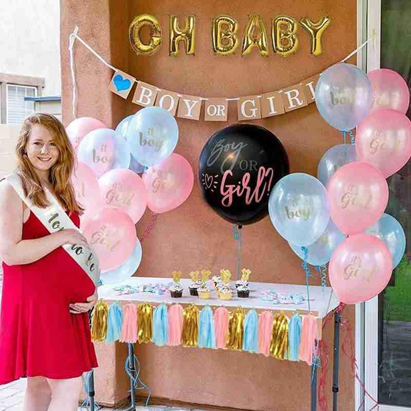 G - 36 Inch Gender Reveal Balloon With Confetti Girl Or Boy Latex balloons