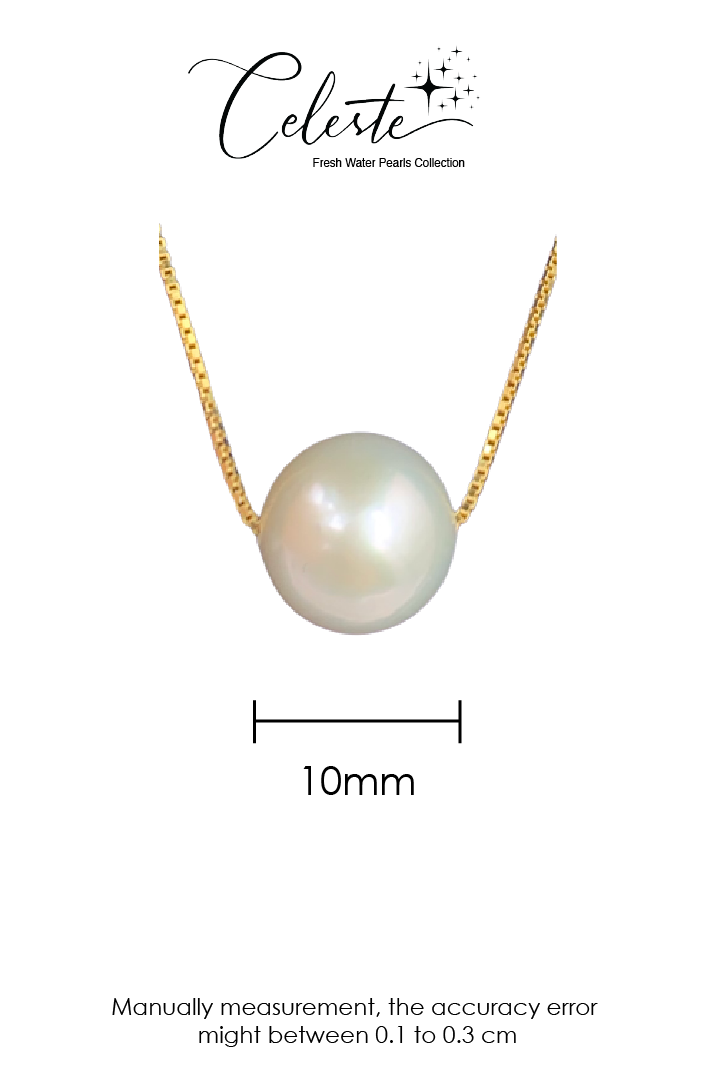 PA - Real Pearl Pendant With 18K Gold Plated Sterling Silver Chain White, Pink, or Purple Necklace Celeste 925 Fresh Water Pearls Collection Sterling Silver gift box