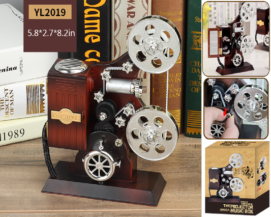 Movie Film Projector Old Timer Music Box Jewellery storage Vintage Reel Retro Style Decor Gift Toy