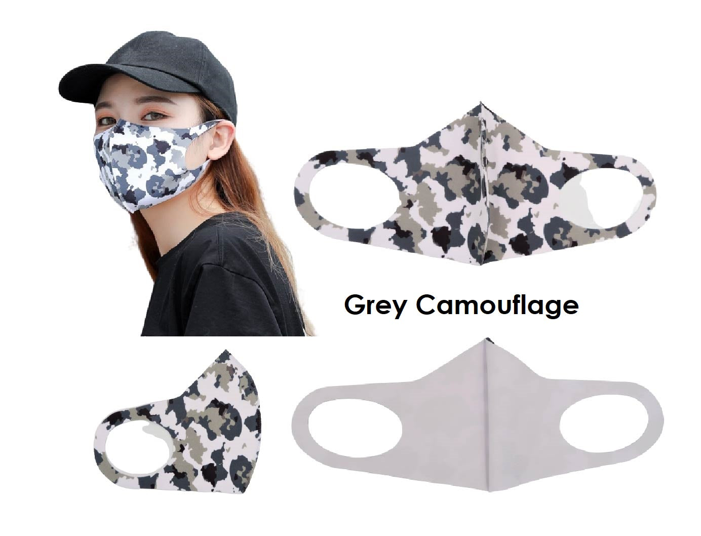 Cloth Face Mask Washable Breathable Reusable 1pc 2 layer Face covering