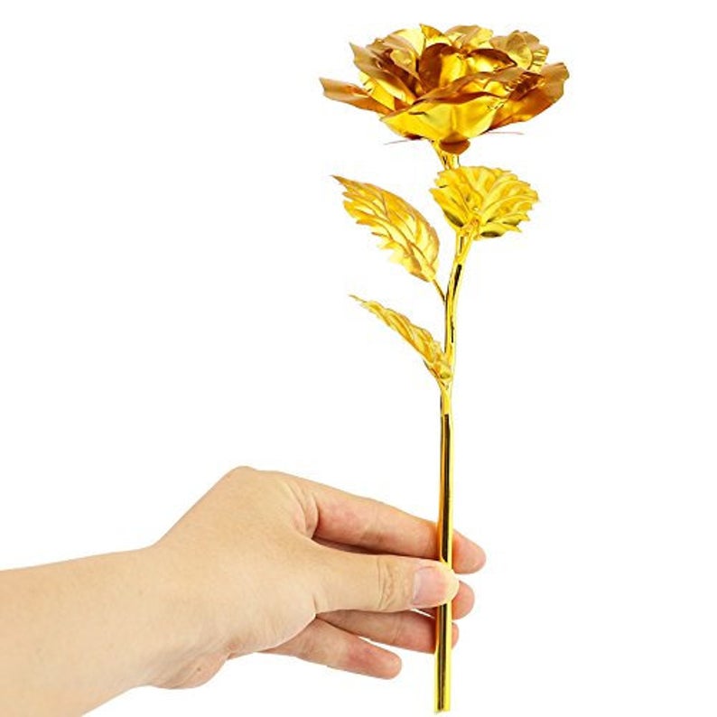 24K gold plated foil roses in a Gift Box Red, Pink, Purple, Gold, Blue & Galaxy Rose Gift