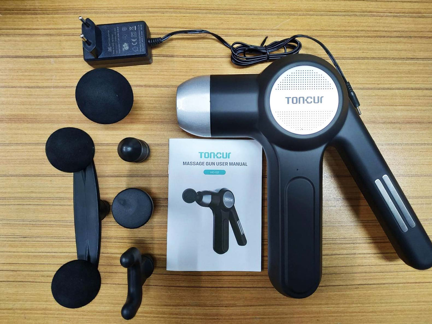 Powerful 45W 3300rpm Massage gun Sports Fitness Professional Massager 6 speed 2 handle 5 heads Gift