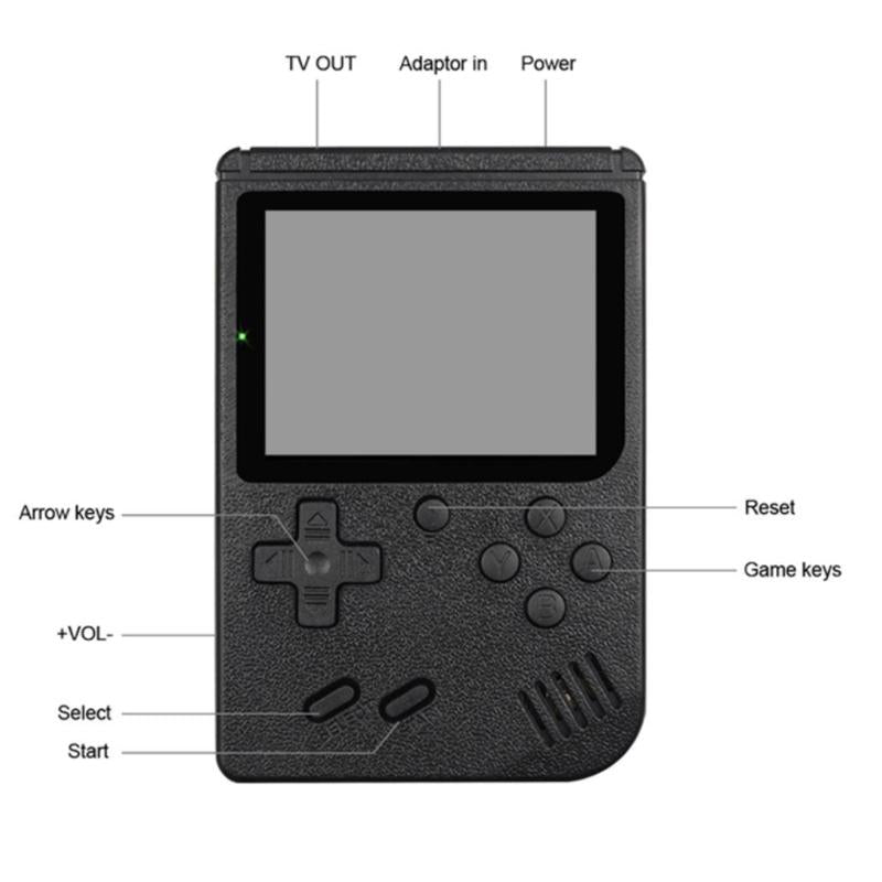 G - 800 Built in Classic Retro Video Games Console Handheld Gameboy 2 player option